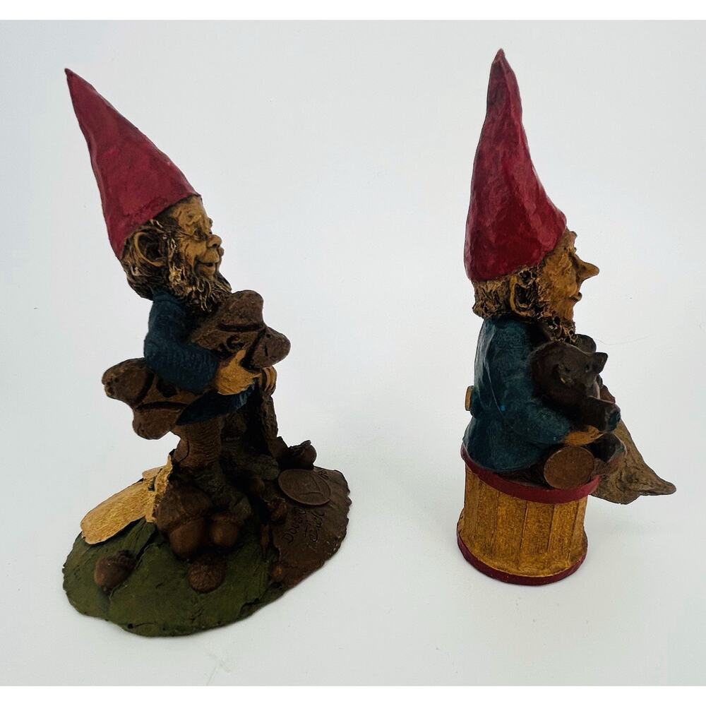 Tom Clark Doug #21 And Dick #178 1984 Gnome Figurine Teddy Bear Retired - Picture 4 of 6